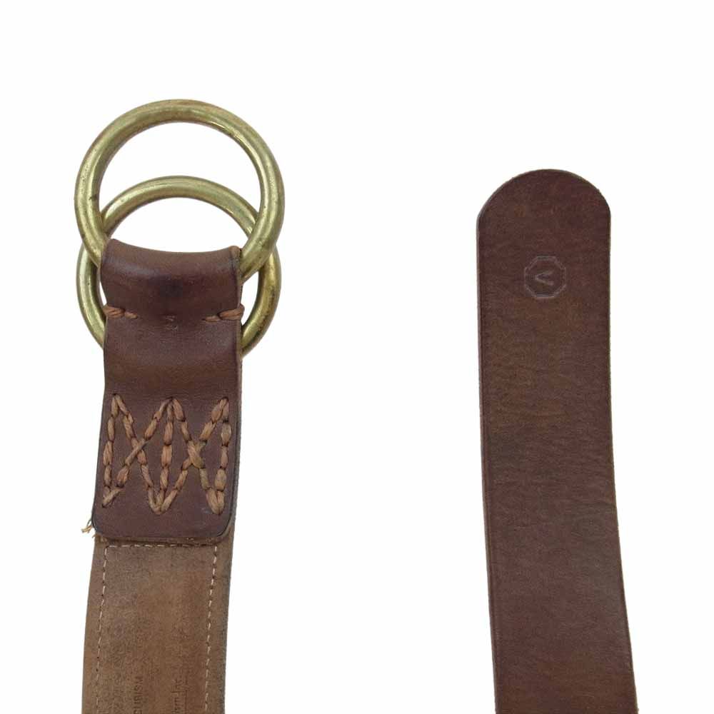 visvim ヴィズヴィム ダブルリング　レザー VISVIM ビズビム ベルト 14AW DOUBLE RING BELT MAYAN 民族柄 ダブル