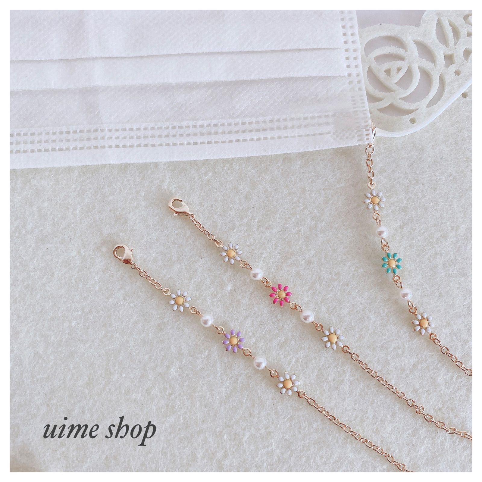 ♪504❤️ アンティーク　ビーズ　マスクチェーン　メガネチェーン　ハンドメイド ♪504❤️ アンティークビーズマスクチェーンメガネチェーン