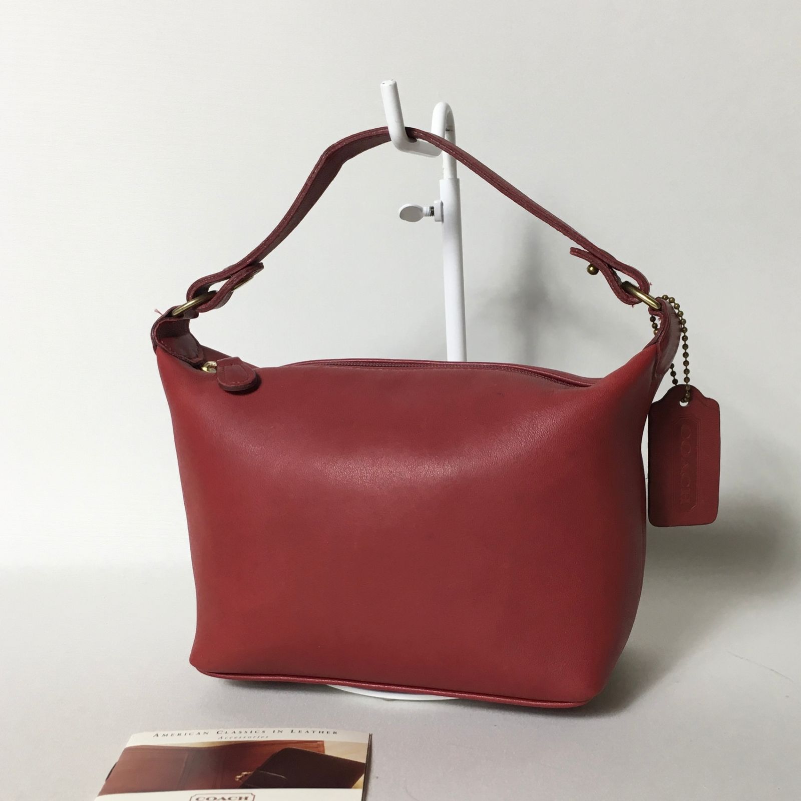【極美品】COACH オールドコーチ 4106 ミニハンドバッグ レッド 希少 COACH - COACH オールドコーチ ミニハンドバッグ ポーチ レザー