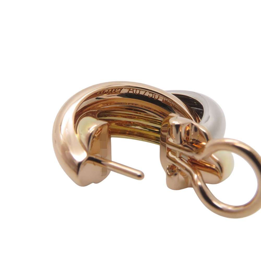 カルティエ ピアス トリニティ イヤリング クラシックモデル K18YG  