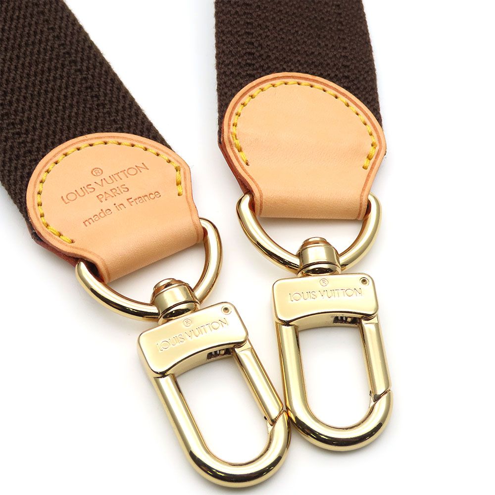 中古】 ルイ・ヴィトン ショルダーストラップ ヌメ革 キャンバス