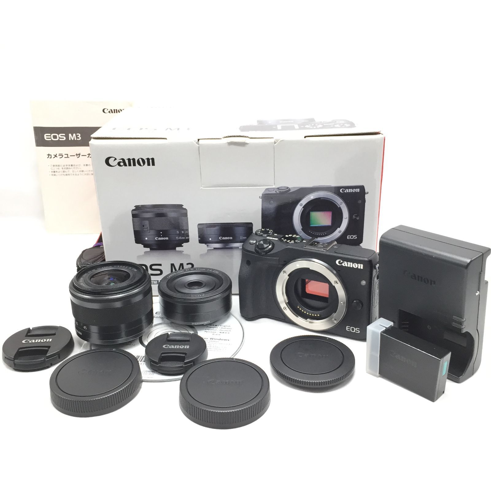 Canon EOS M3 ダブルレンズキット(ブラック) EF-M15-45mm F3.5 