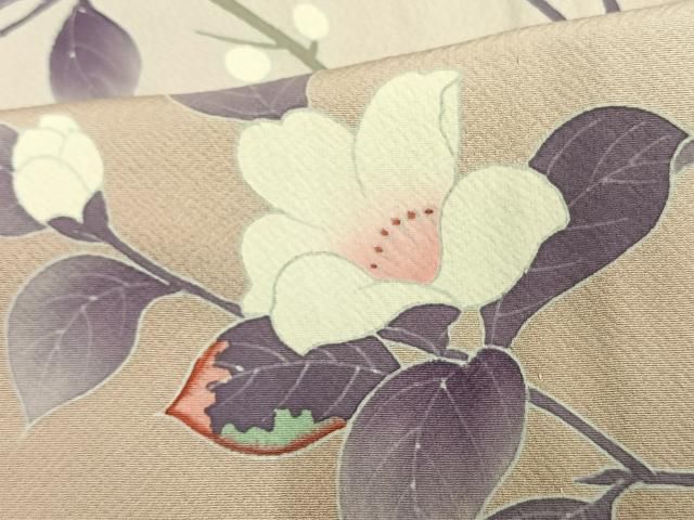 平和屋着物▽訪問着　単衣　友禅　枝花文　正絹　逸品　未使用　AAAV2591fy 平和屋着物▽訪問着 単衣 友禅 枝花文 正絹 逸品 未使用 AAAV2591fy