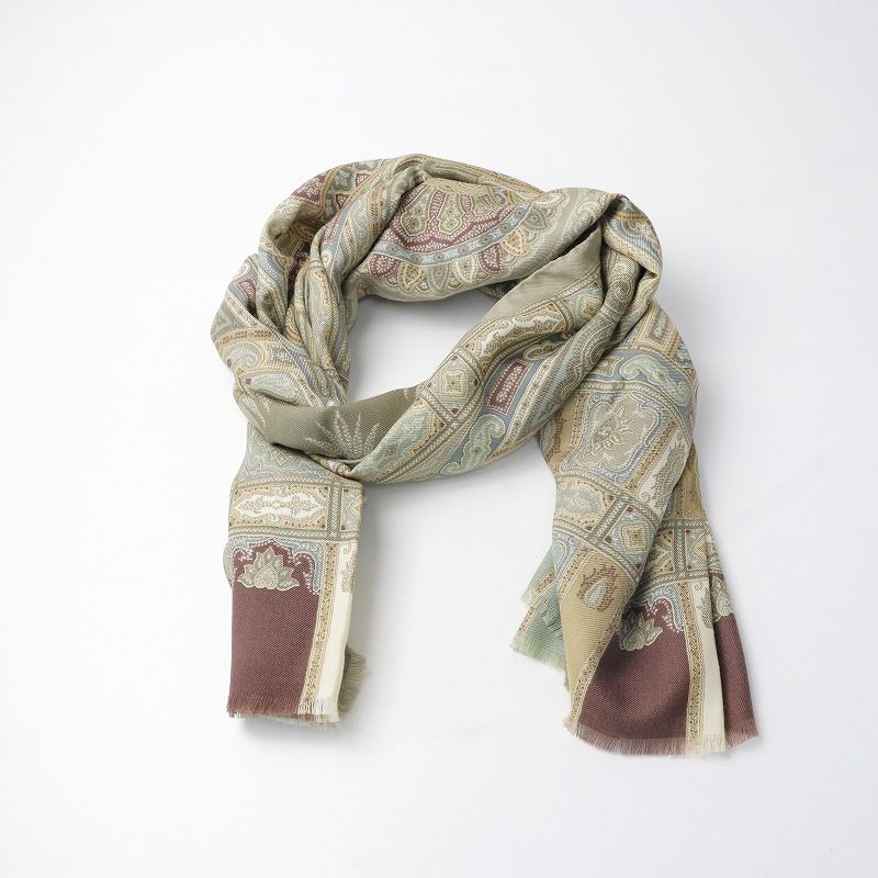 新品　エトロ ストール 楽天市場】□新品□未使用□ ETRO エトロ ウール70％×シルク30