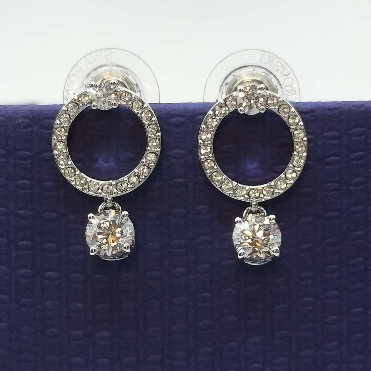 Amazon.com: Swarovski Attract Circle Pierced Earrings with