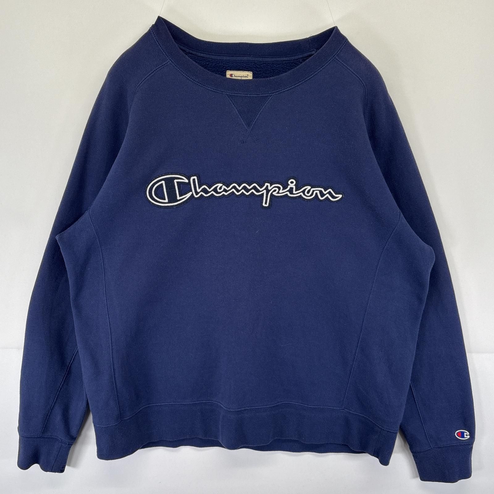 古着Champion ネイビー トレーナー X-LARGE 古着 チャンピオン Champion スウェット プルオーバー