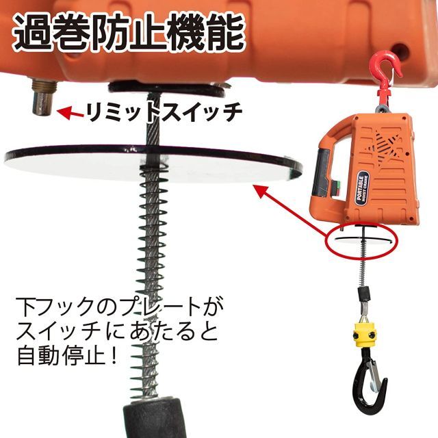 吊り上げ能力200kg
