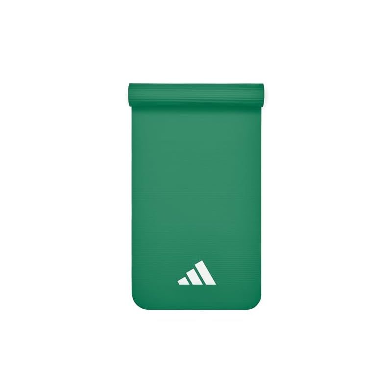 【特価商品】adidas(アディダス) フィットネスマット/ヨガマット 7mm ダークグリーン 173cm x 61cm NBR素材 ADMT-11014DG