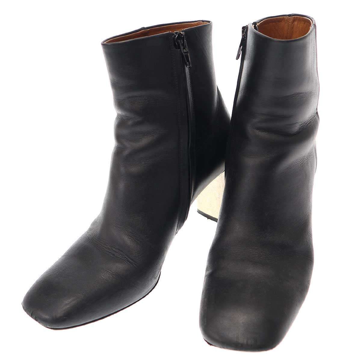 セリーヌ フィービー☆バックジップレザー ピンヒール アンクルブーツ