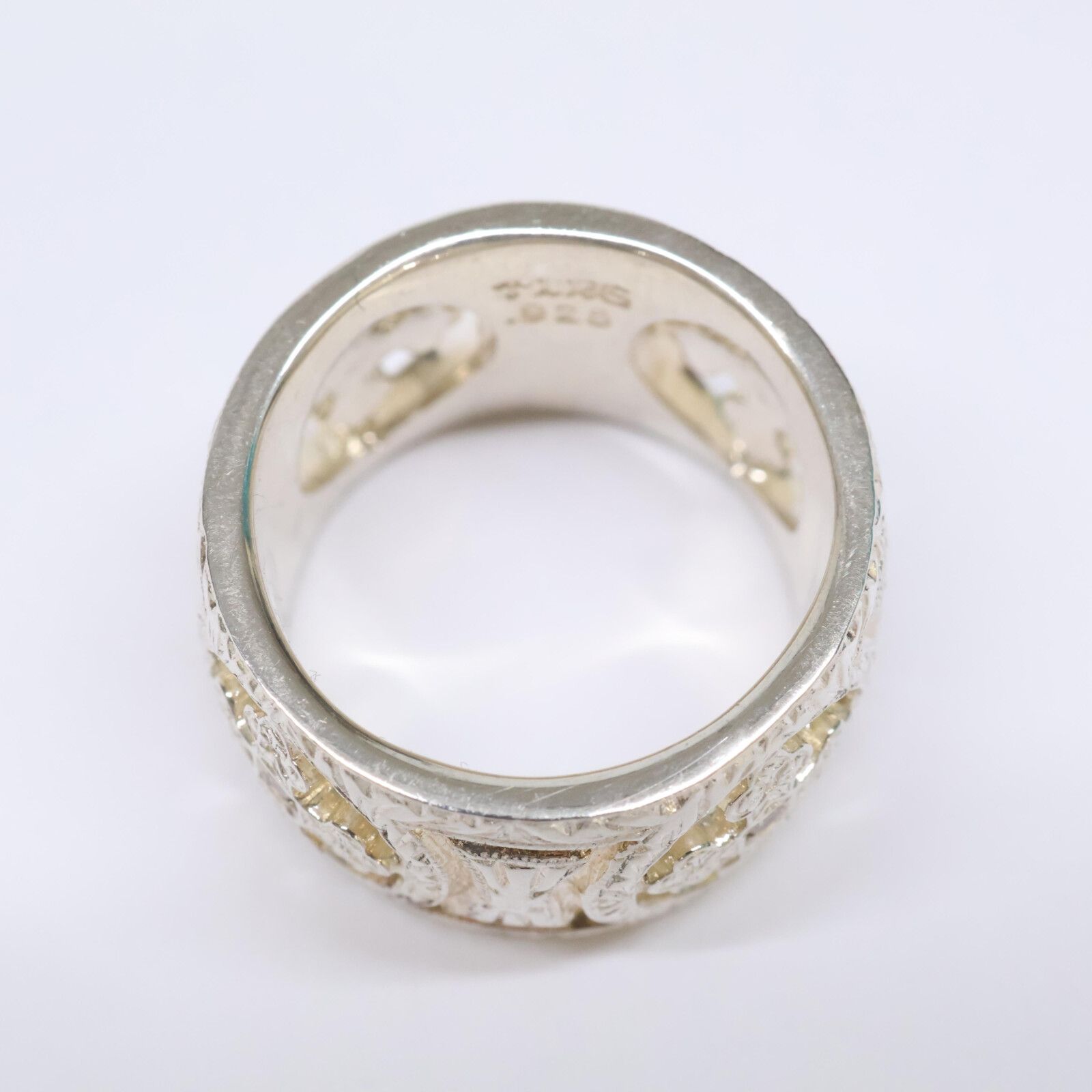 ローリーロドキン 925 エングレイブ クロスラウンド