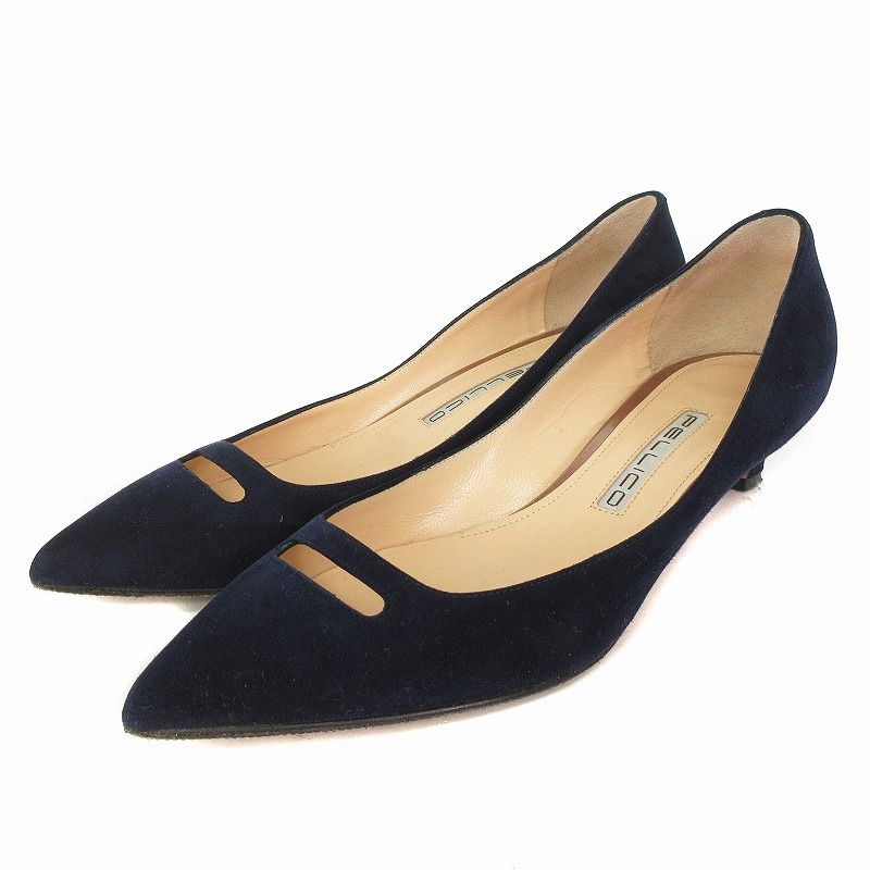 【新品✨定価5万】ペリーコ パンプス ネイビー ブラック系 スウェード 35 新品✨定価5万】ペリーコ パンプス ネイビー ブラック系