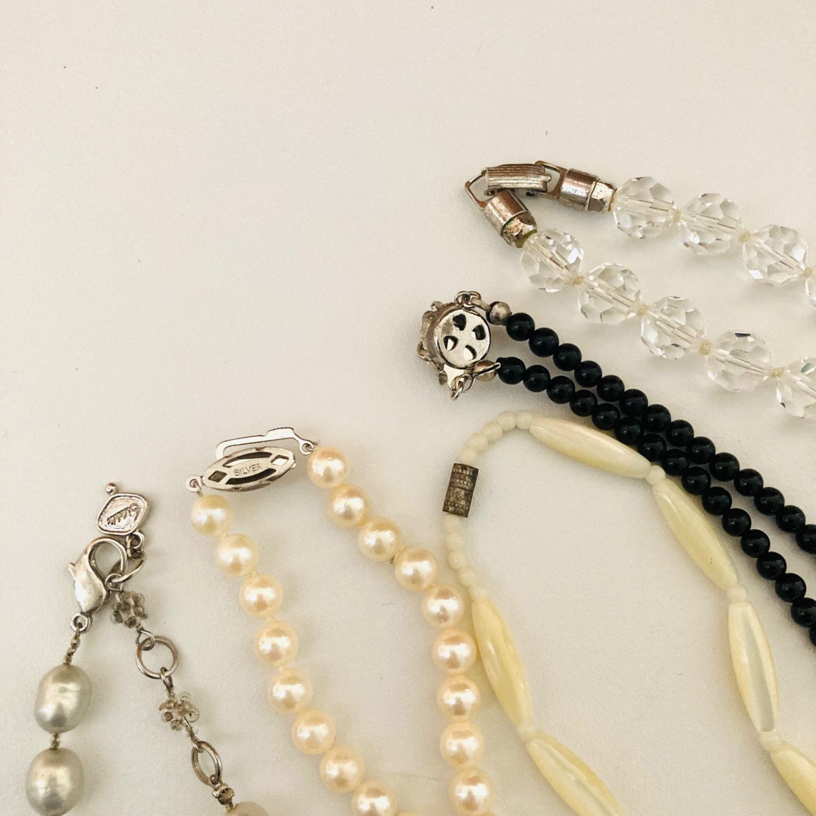 ネックレス 5本 まとめ売り パール クリスタル オニキス - メルカリ