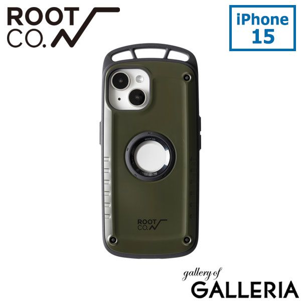 6ヶ月保証 ルートコー スマホケース ROOT CO. iPhone15 iPhone アイフォン15 アイフォンケース おしゃれ 耐衝撃 保護 軽い 軽量 GSP-4329 カーキ