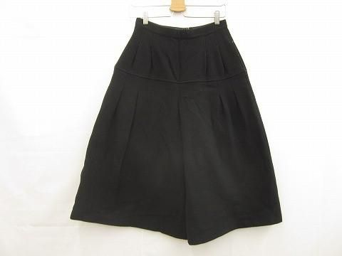 トリココムデギャルソン COMME des GARCONS ワイドパンツ ウール厚手 M 黒 ブラック レディース