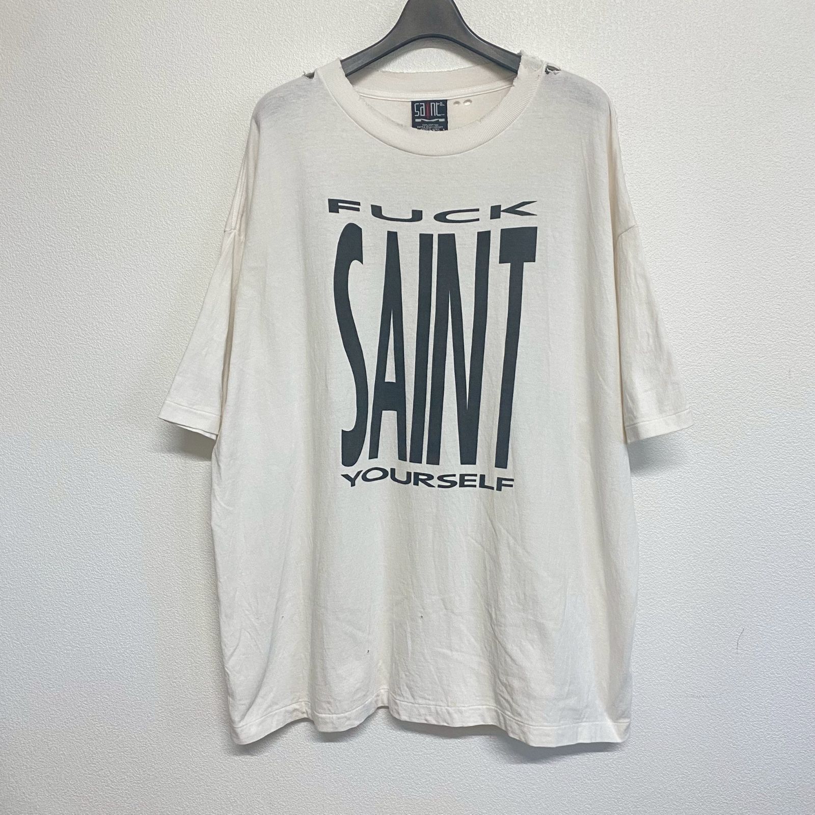 SAINT Mxxxxxx セントマイケル　FUCK YOURSELF Tシャツ SAINT Mxxxxxx FUCK YOURSELF セントマイケル ファックユアセルフ 白