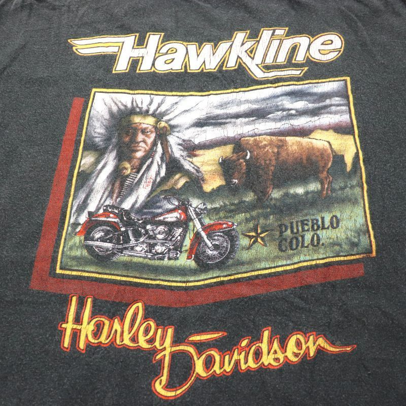 80s vintage HARLEY DAVIDSON 3Dエンブレム イーグル 半袖Tシャツ 