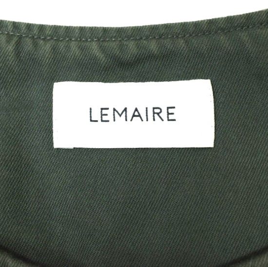 ロンハーマン別注 LEMAIRE 半袖シャツ プルオーバー ボタンネックトップ LEMAIRE ルメール 22SS BUTTON NECK TOP コットンツイル ボタン