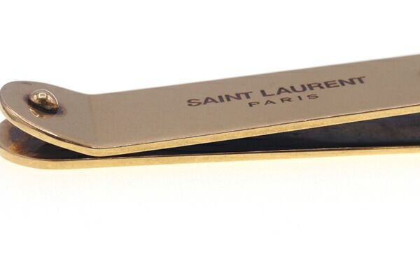 SAINT LAURENT サンローラン メタル ゴールド マネークリップ サンローラン マネークリップ ID ビルクリップ メタル - メルカリ
