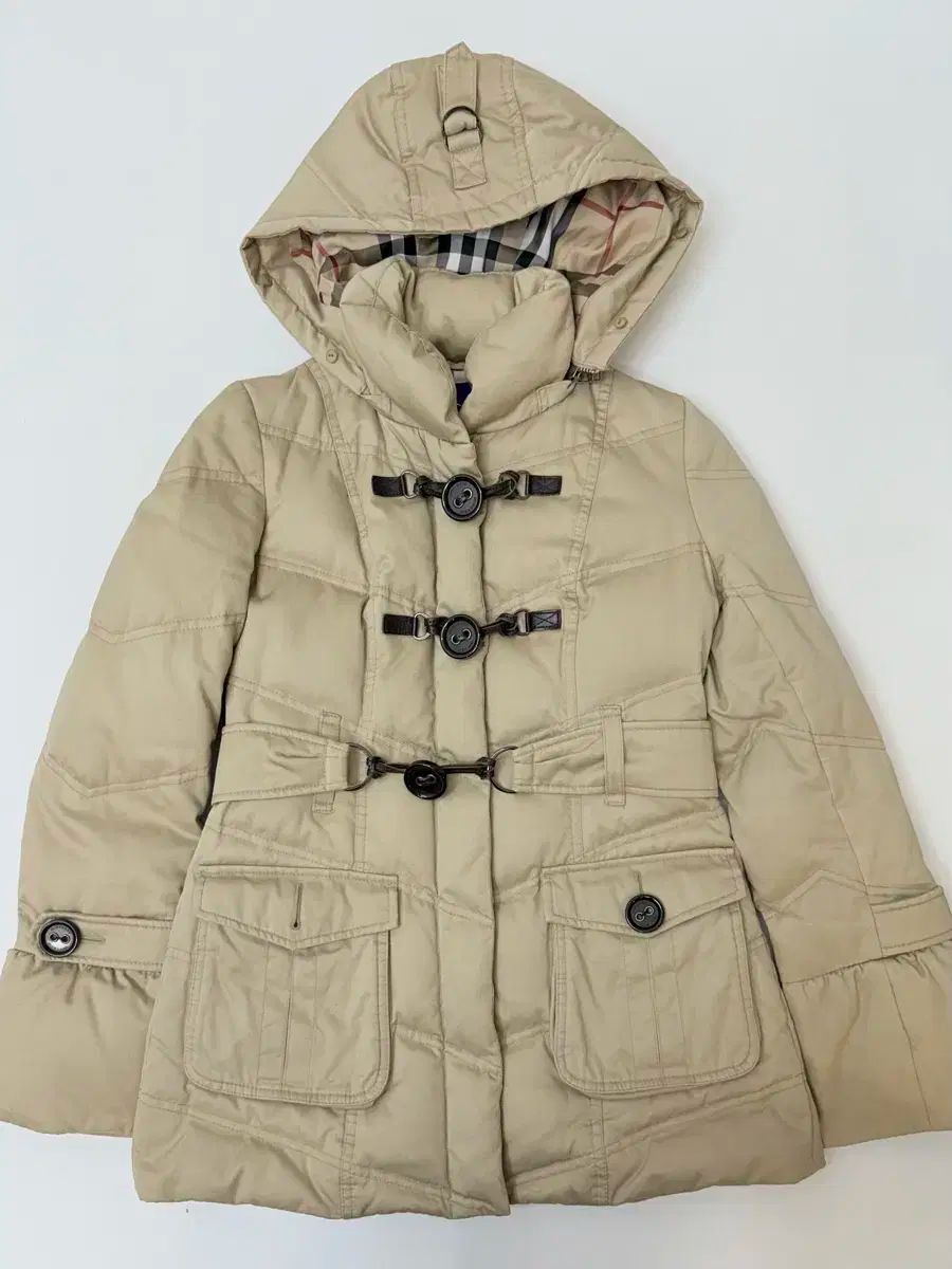 ダッフィバーバリー コート ハーフ丈 毛 アンゴラ ノバチェック ロゴ