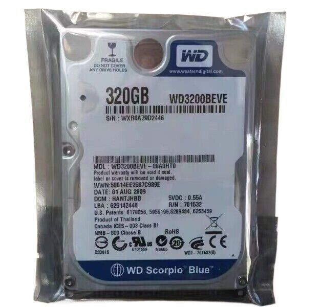 Western Digital 320GB WD3200BEVE 5400RPM PATA|IDE|EIDE 2.5 ラップトップ HDD