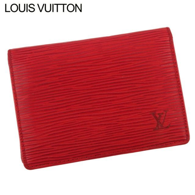 ルイ ヴィトン 定期入れ パスケース レディース メンズ ポルト2カルトヴェルティカル エピ レッド エピレザー Louis Vuitton T18985S 