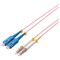 2営業日で発送 ELECOM エレコム 光ファイバーケーブル マルチモード 10G LC-SC 2m OC-LCSC5OM3 2 OC-LCSC5OM3 2
