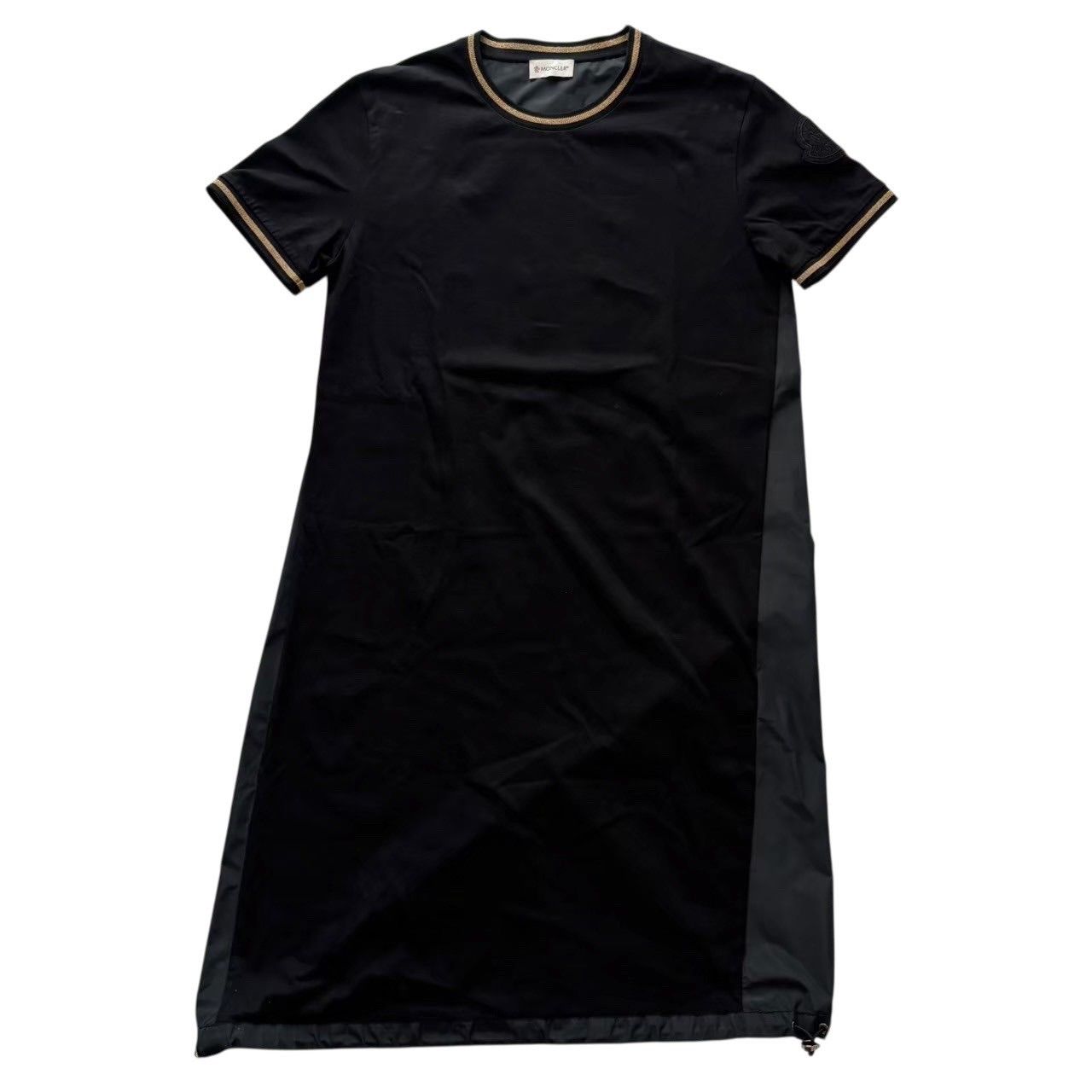 MONCLER モンクレール 半袖ワンピース 黒 ABITO F20938171700 V8058 