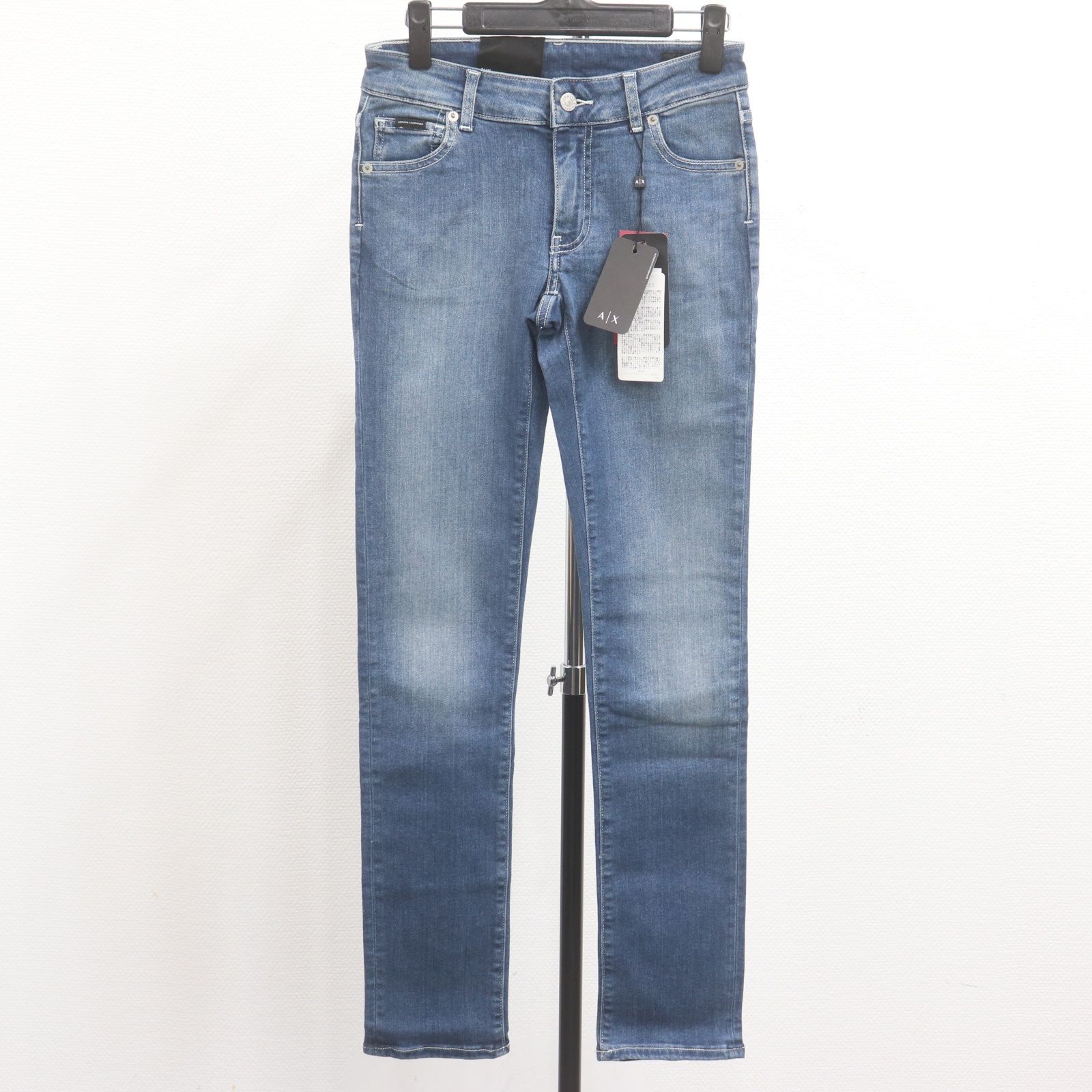t6732 未使用保管品 ARMANI EXCHANGE A/X アルマーニ エクスチェンジ デニムパンツ 6ZKJ13 ブルー コットン サイズ12A 154cm キッズ