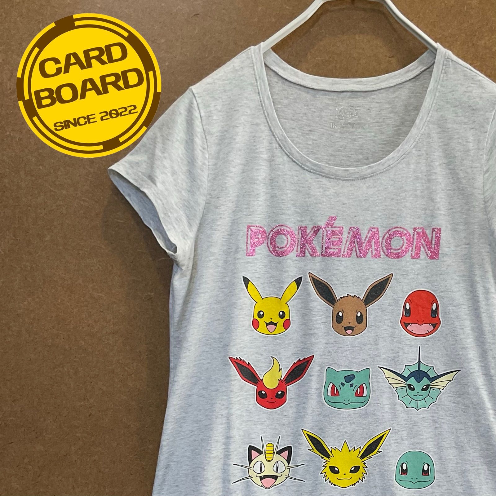 US古着 ポケモンPOKEMON ピカチュウ ニャース イラスト半袖tシャツ白18 