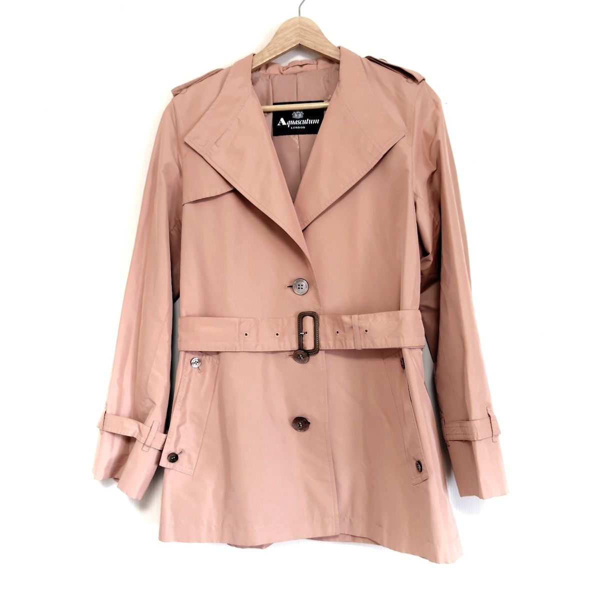 Aquascutum アクアスキュータム コート サイズ9 M レディース - オレンジベージュ 長袖|春|秋