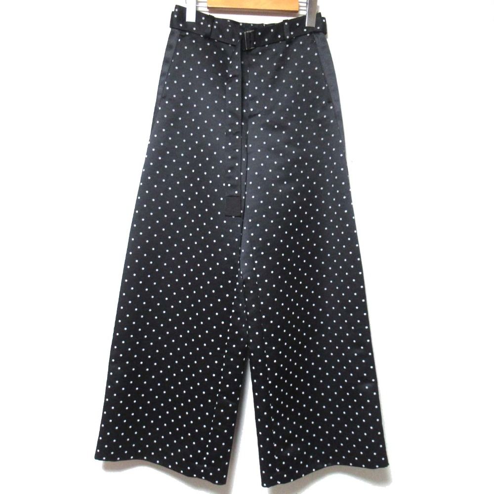 美品 23AW Sacai サカイ Polka Dot Flock Print Pant ドット柄  