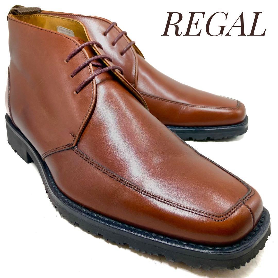 ほぼ♥ REGAL リーガル レザーチャッカブーツ Y428 茶 ブラウン 24cm