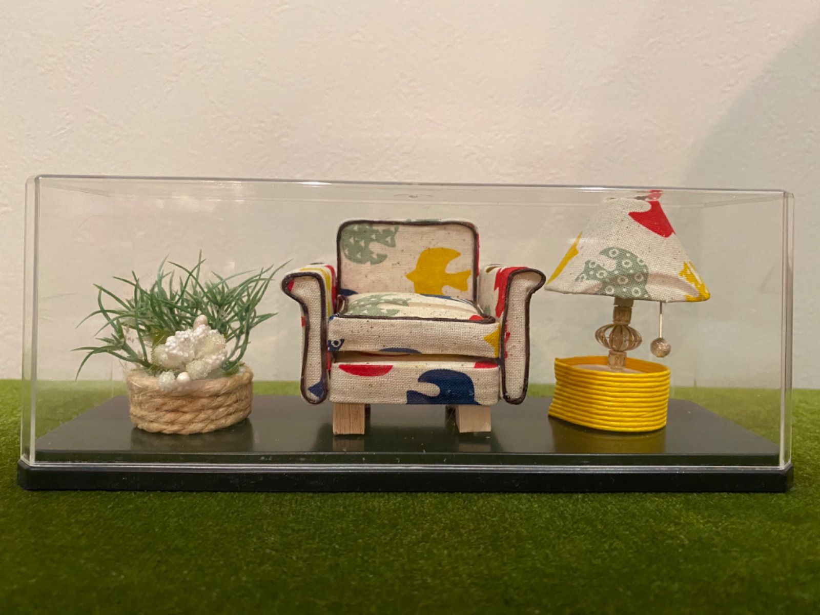 メルカリshops ハンドメイド 北欧 バード ホワイト ミニチュア 3点セット クリアケース付き