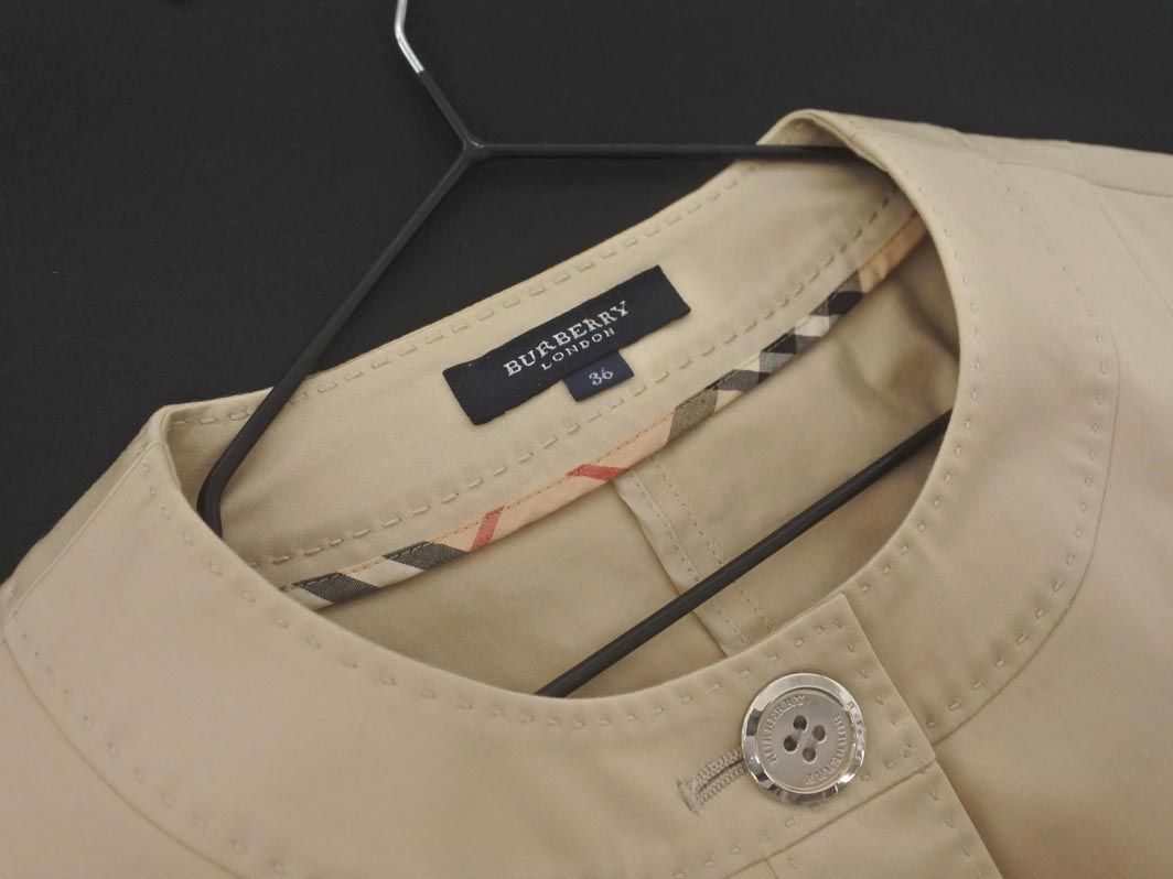 BURBERRY バーバリー LONDON ノーカラー ジャケット size36