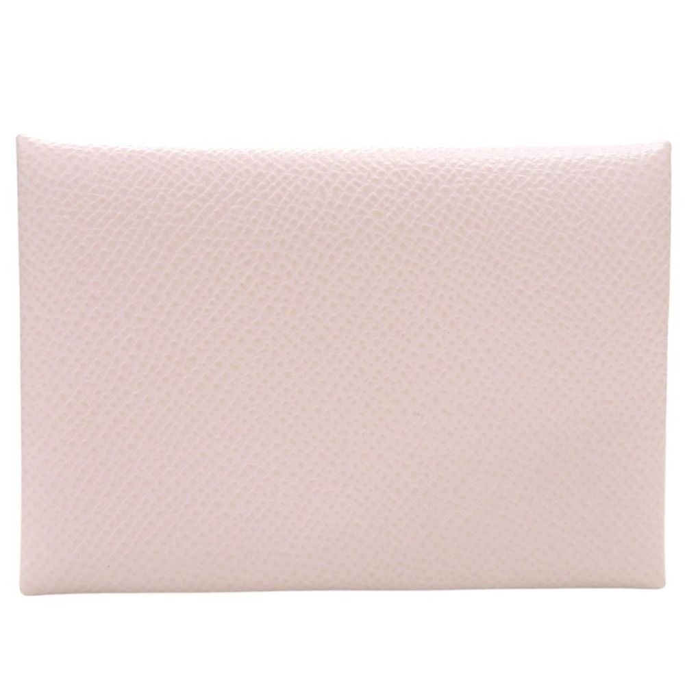 美品 エルメス カルヴィ デュオ エプソン ピンク Z刻印 箱 エルメス カルヴィ デュオ ヴォーエプソン×シルク コインケース