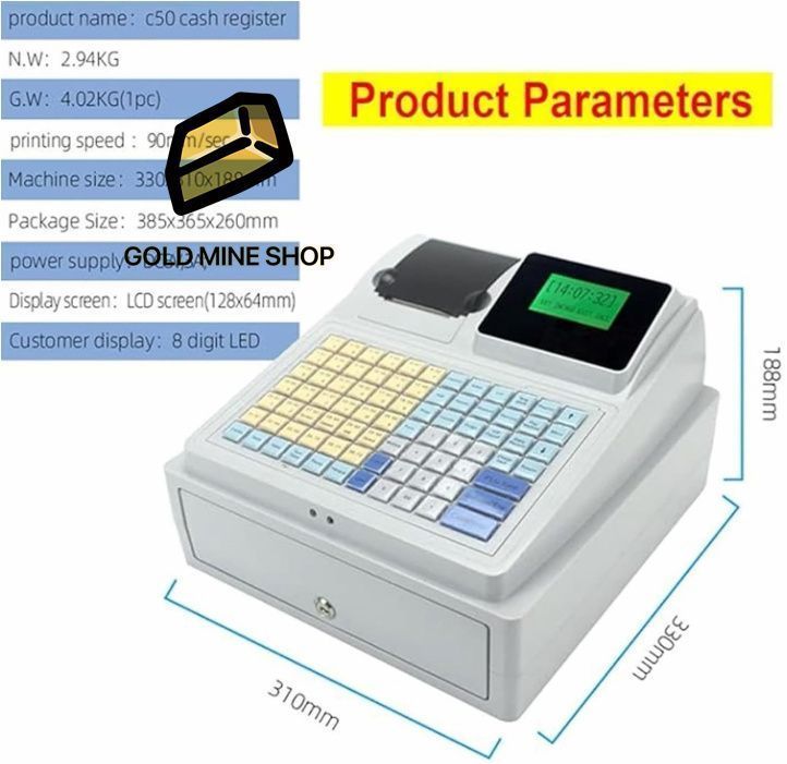 通貨検出器とプリンター付き デュアルLEDディスプレイ