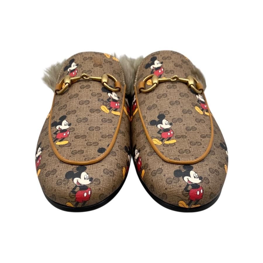 GUCCI×ディズニーコラボ　ミッキー　サンダル　ファー　スリッパ　ボア　コラボ GUCCI×ディズニーコラボ ミッキー サンダル ファー スリッパ