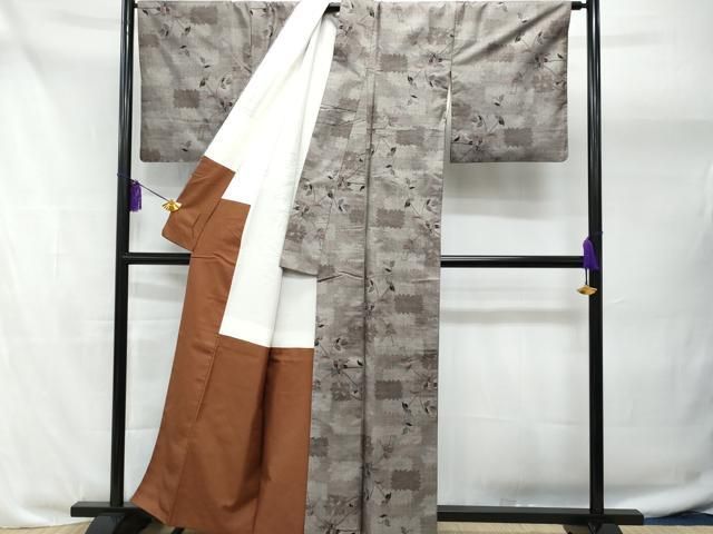 平和屋着物□本場大島紬 9マルキ 枝花文 正絹 逸品 CAAS9008fb