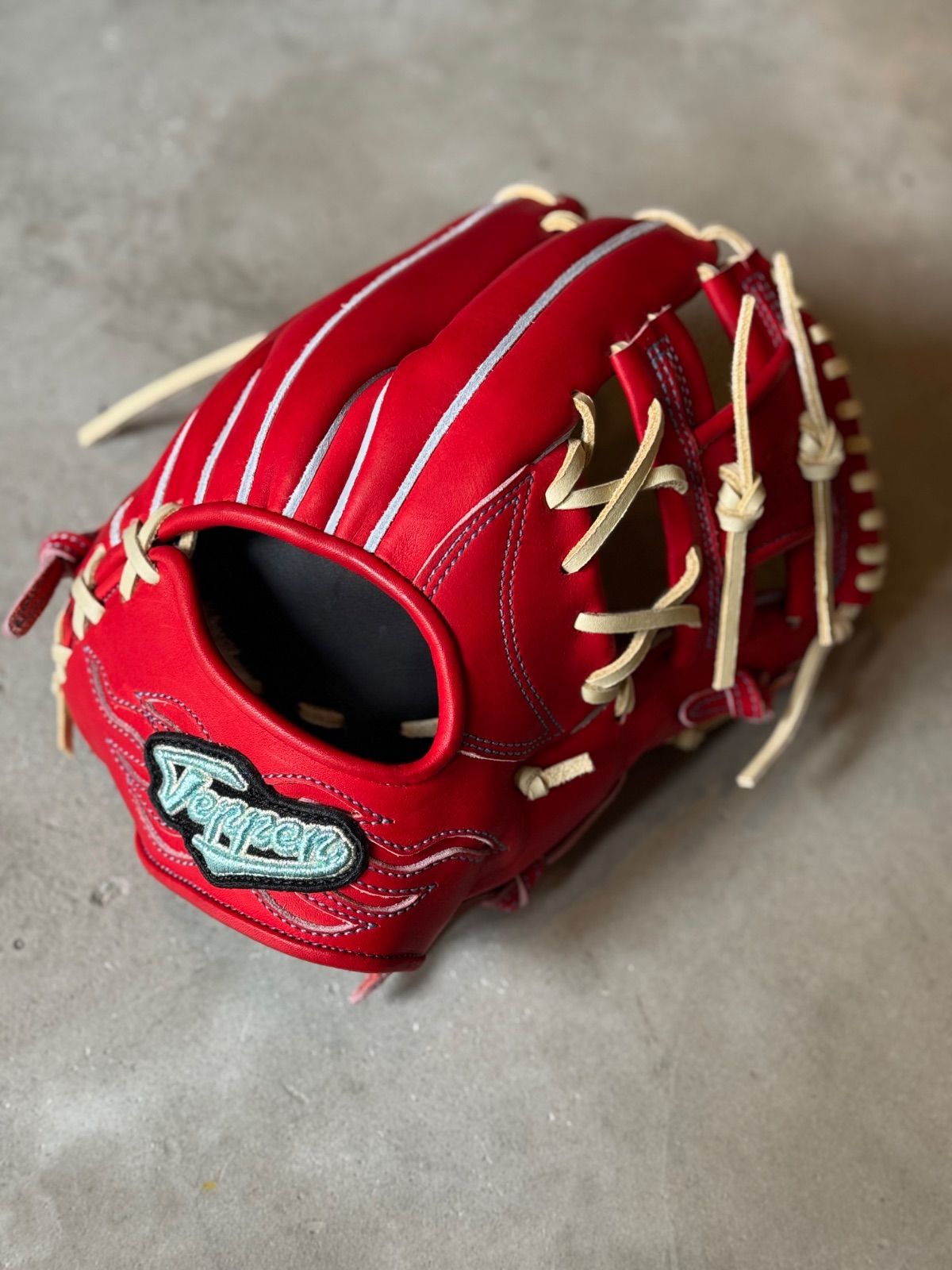 2025 モデル TEPPEN 硬式用グローブ 内野手用 MIE-L Dオレンジ Tバンド