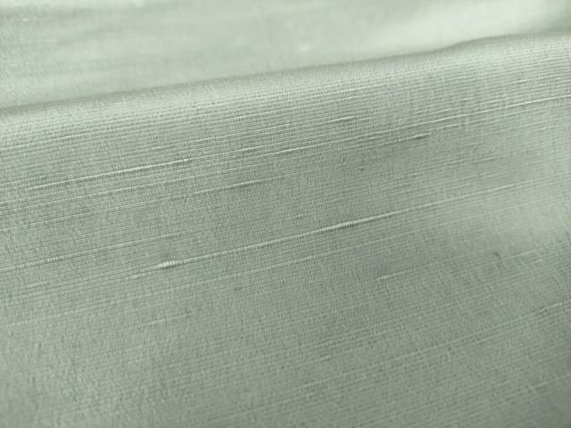 平和屋着物○男性 紬 アンサンブル 長羽織 色無地 灰色 正絹 逸品