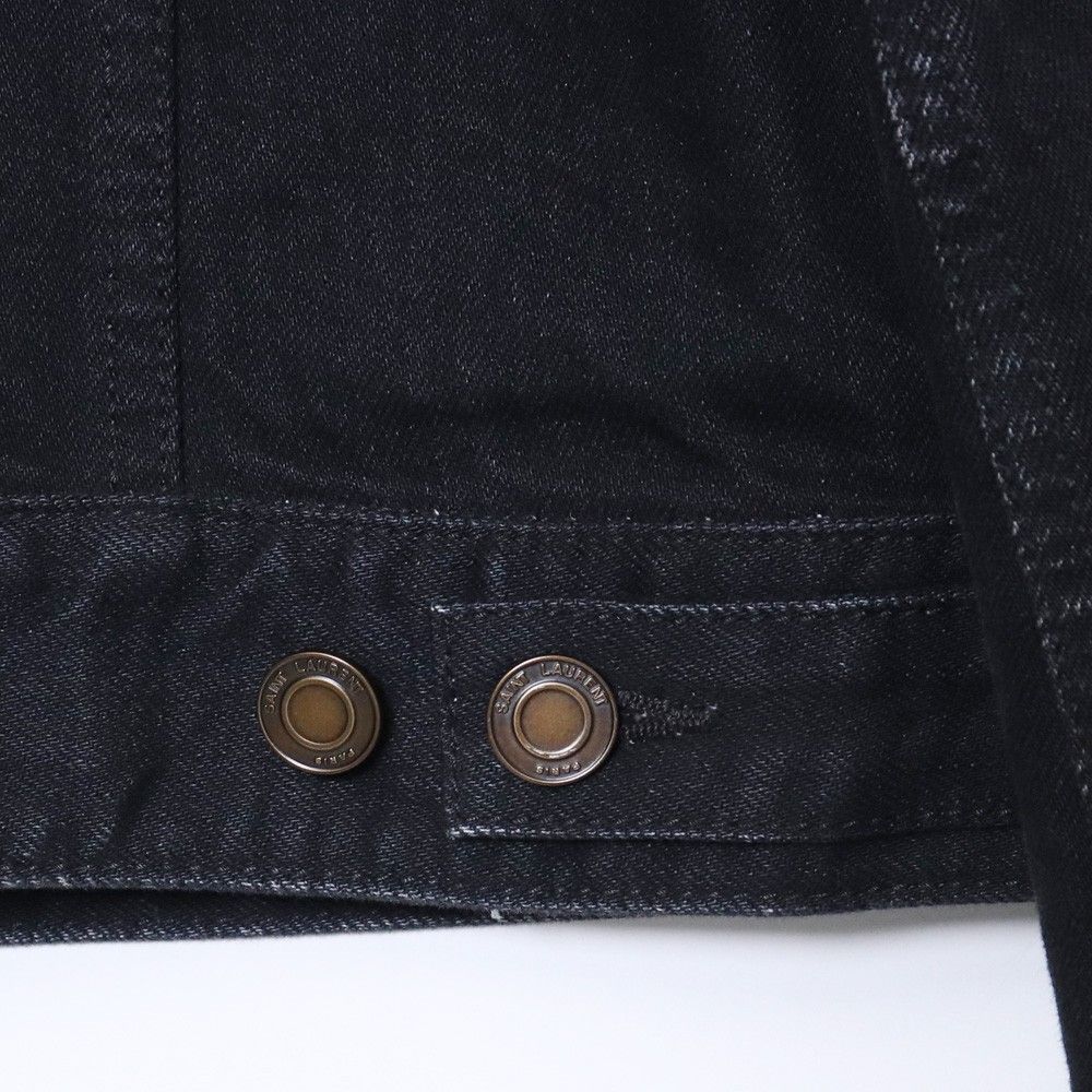 SAINT LAURENT デニムジャケット Mサイズ ブラック - メルカリ