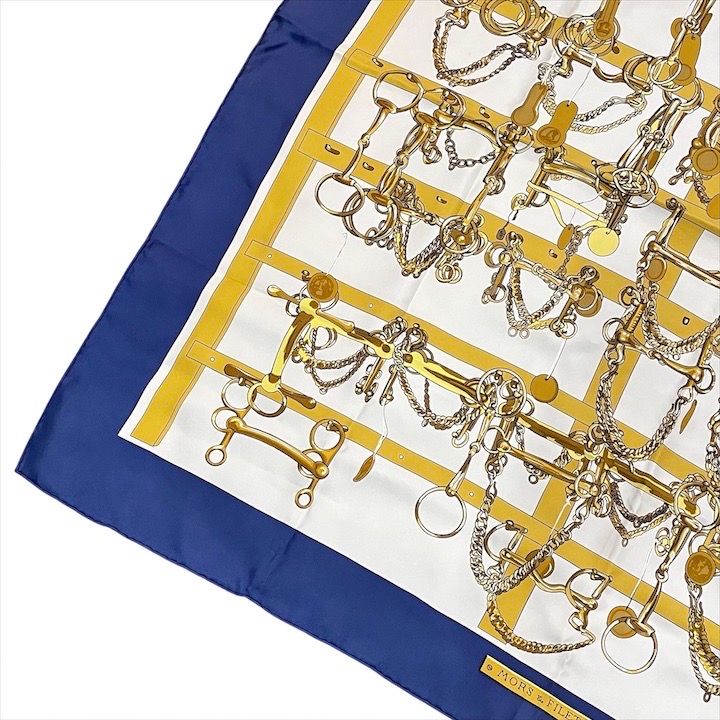 超美品 HERMES エルメス 大判 スカーフ ストール SILK シルク