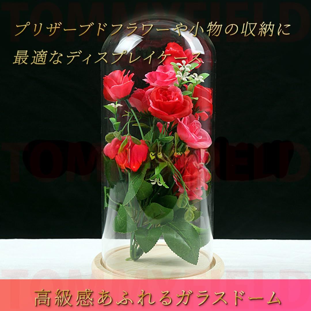 クリアドームケーキ プリザーブドフラワー Alice flower フラワードーム プリザーブドフラワー プレゼント ガラス
