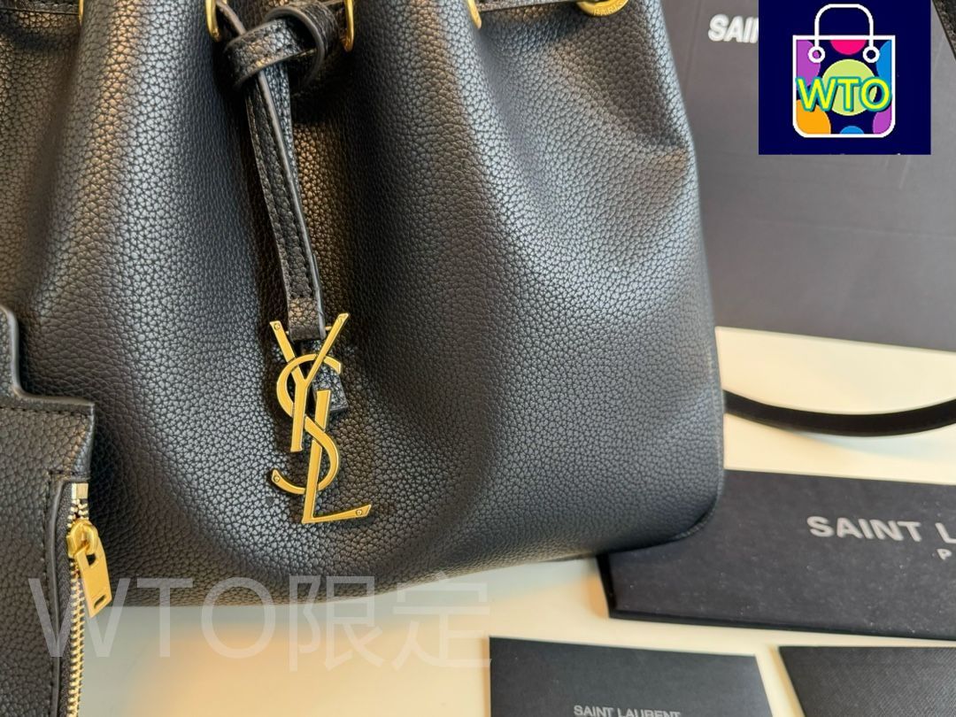 【SAINT LAURENT】ハンドバッグ＜バケツバッグ ＞＜ロゴ入り＞ YSLサンローランの新作バケツバッグ、ハンドバッグ、バック