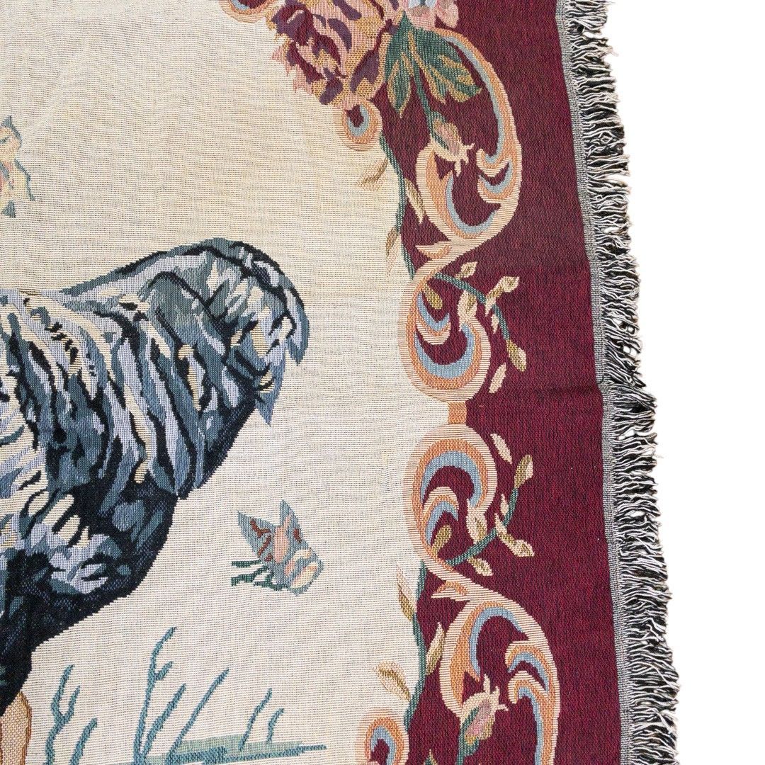 vintageラグ カーペット チキン アニマル フラワー トップ 1022