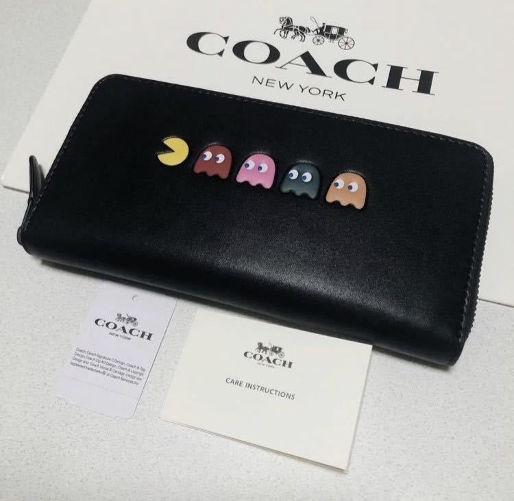 財布COACH 長財布 パックマンコラボ黒 - 財布