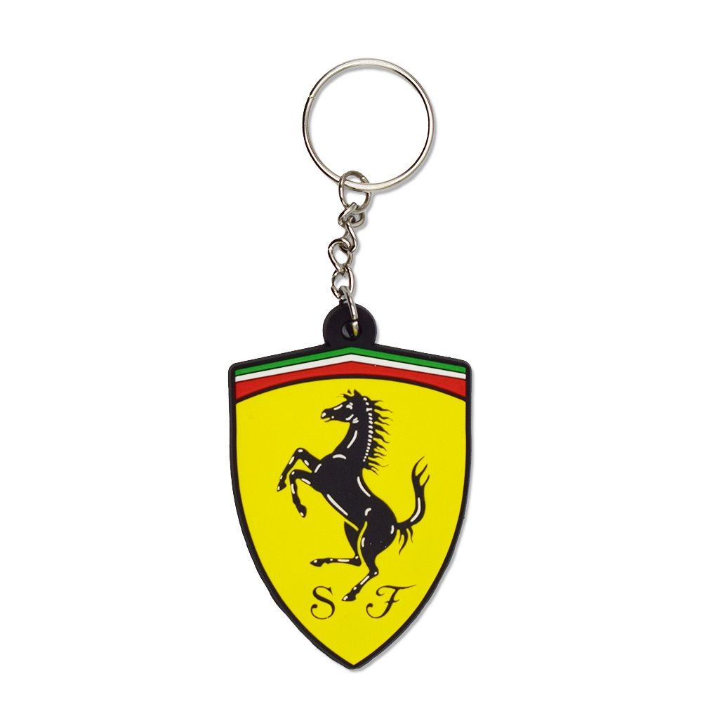 ラバーキーホルダー Ferrari (4.3x6.6cm) フェラーリ バイク