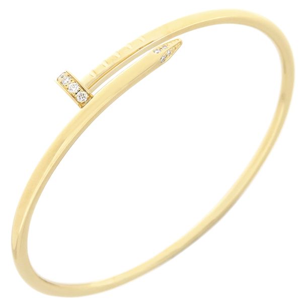 カルティエ Cartier ブレスレット ジュストアンクル SM ダイヤ K18YG ダイヤモンド イエローゴールド #15 Au750 JUSTE  UN CLOU B6066115 【保証書】【中古】 - メルカリ