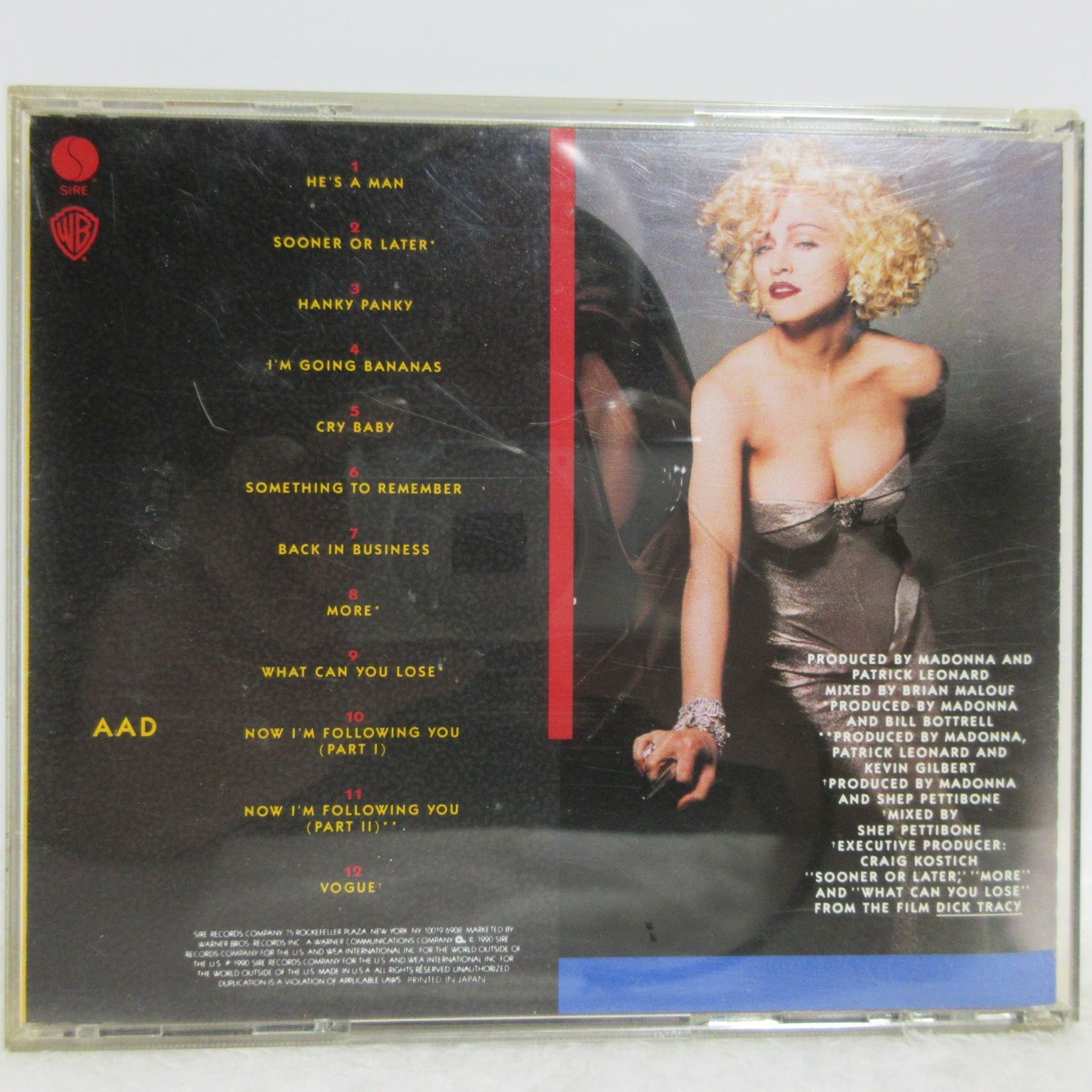 【CD】Madonna／I'm Breathless | WPCP-3460 |  マドンナ/アイム・ブレスレス/映画『ディック・トレイシー』の中で流れていた3曲も収録