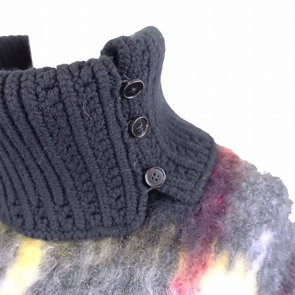 新品 JIL SANDER ジルサンダー チェック フリンジ ニット コート